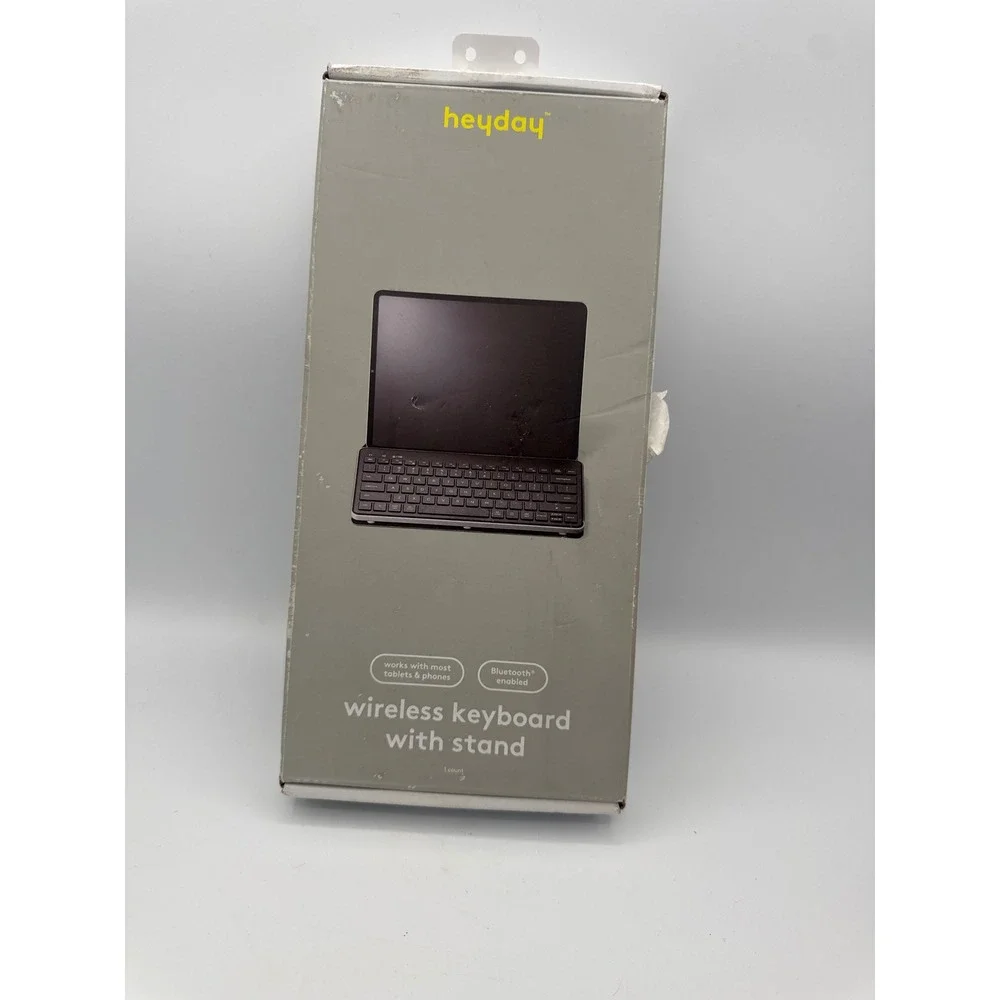 Heyday Wireless Keyboard with Stand Unisex OS Black‎ New Bluetooth Quiet Touch